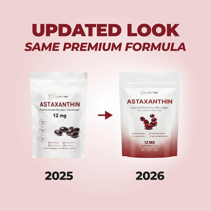 Astaxanthin 12mg Antioxidants Supplement – Natural Microalgae Source – Lipid-Based Softgel for Enhanced Absorption – Cognitive, Vision & Joint Support – 30 Softgels (Pack of 1)
